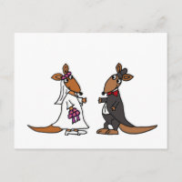 Funny Kangaroo Bride und Groom Wedding Design