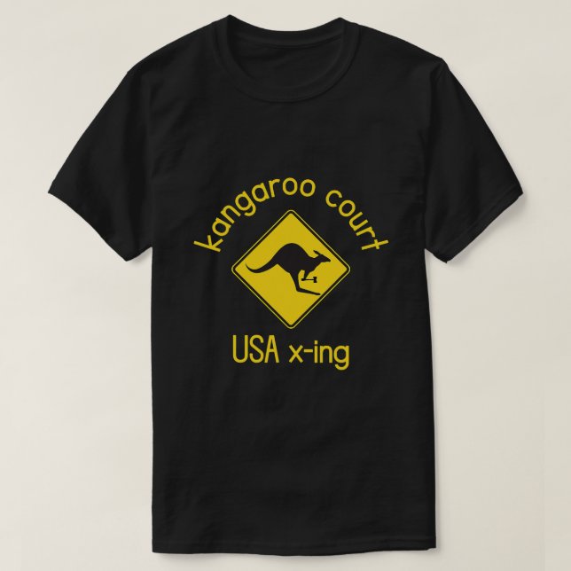 Funny Kangaroo Court USA Crossing Xing ULTRA MAGA T-Shirt (Design vorne)