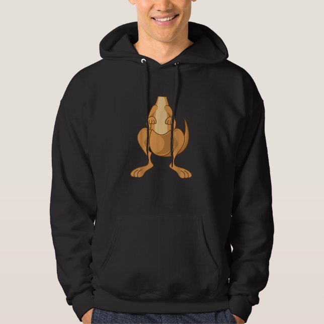 Funny Kangaroo Kostüm Funny Halloween Easy DIY Hoodie (Vorderseite)