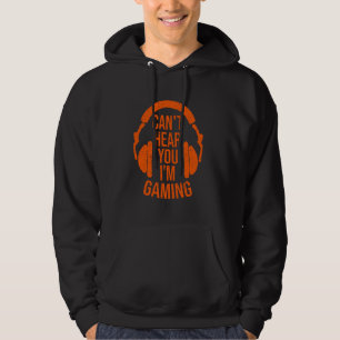 Funny kann ich nicht hören Sie Cool Gaming für Män Hoodie