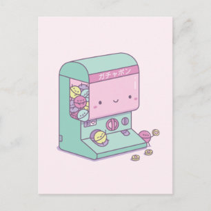 Funny Kapselspielzeug Flucht Japan Doodle Postkart Postkarte