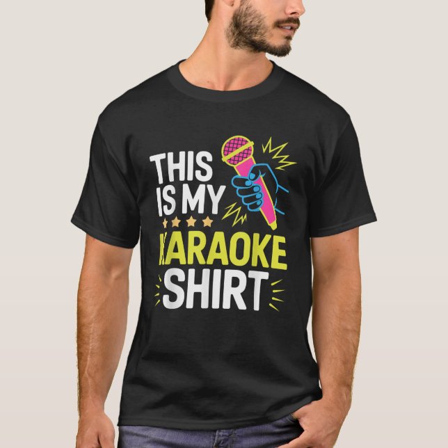 Funny Karaoke Kunst für Männer Frauen Karaoke Säng T-Shirt (Vorderseite)