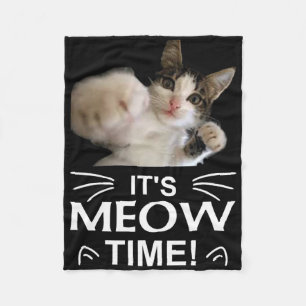 Funny Karate Boxing Cat Meow Time T Shirt T-Shirt Fleecedecke