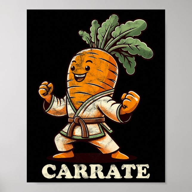 Funny Karate Carrot Karate Karate Trainer Karate Poster (Vorne)