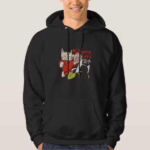 Funny Karate Cat Kämpfen Kitten Fighter Kitty Com Hoodie