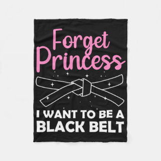 Funny Karate Design für Frauen Girls Black Belt Ma Fleecedecke