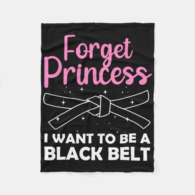 Funny Karate Design für Frauen Girls Black Belt Ma Fleecedecke (Vorderseite)