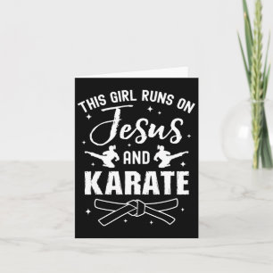 Funny Karate Design für Mädchen Frauen Karate Karte