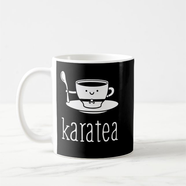 Funny Karate Design Karatea Weißes Licht Essenziel Kaffeetasse (Links)