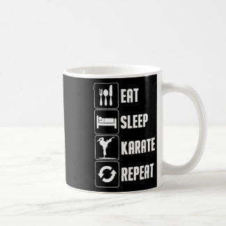 Funny Karate Design Männer Frauen essen Schlafkara Kaffeetasse