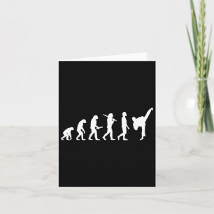 Funny Karate Evolution Geschenk für Kampfkünstler Karte