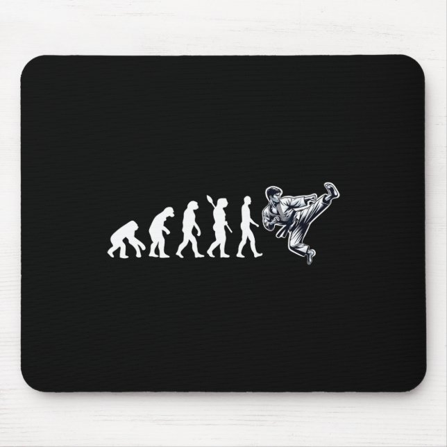 Funny Karate Evolution Martial Arts Lover Karate Mousepad (Vorne)