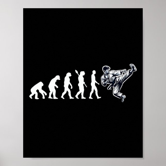 Funny Karate Evolution Martial Arts Lover Karate Poster (Vorne)