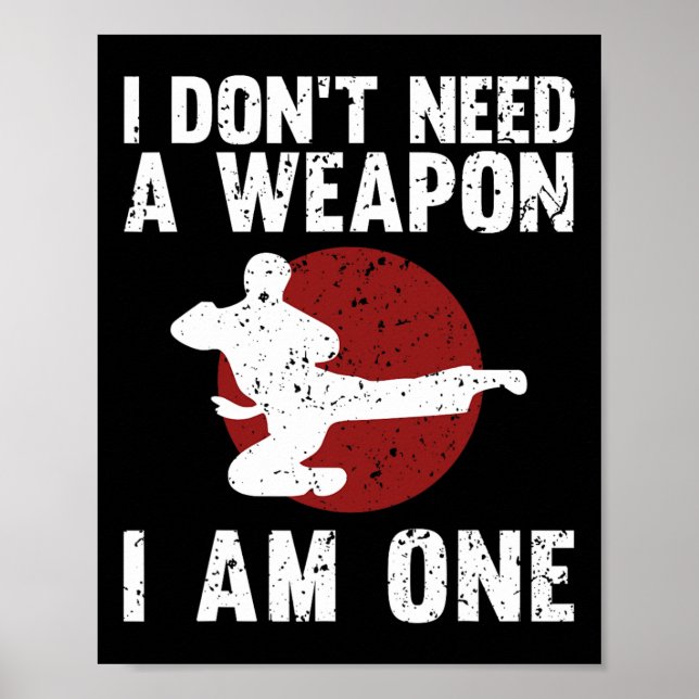 Funny Karate for Men Taekwondo Kampfkunst Poster (Vorne)