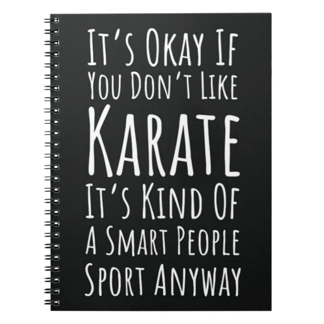 Funny Karate Gifts Martial Arts Humor Sarcastic Notizblock (Vorderseite)