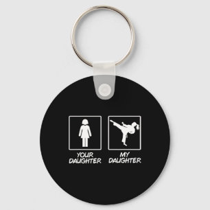 Funny Karate Mama Martial Arts Daughter Black Belt Schlüsselanhänger