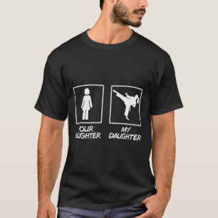 Funny Karate Mama Martial Arts Daughter Black Belt T-Shirt