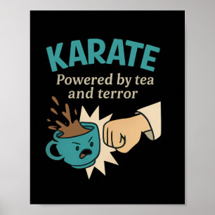 Funny Karate Martial Spaß Powered Poster