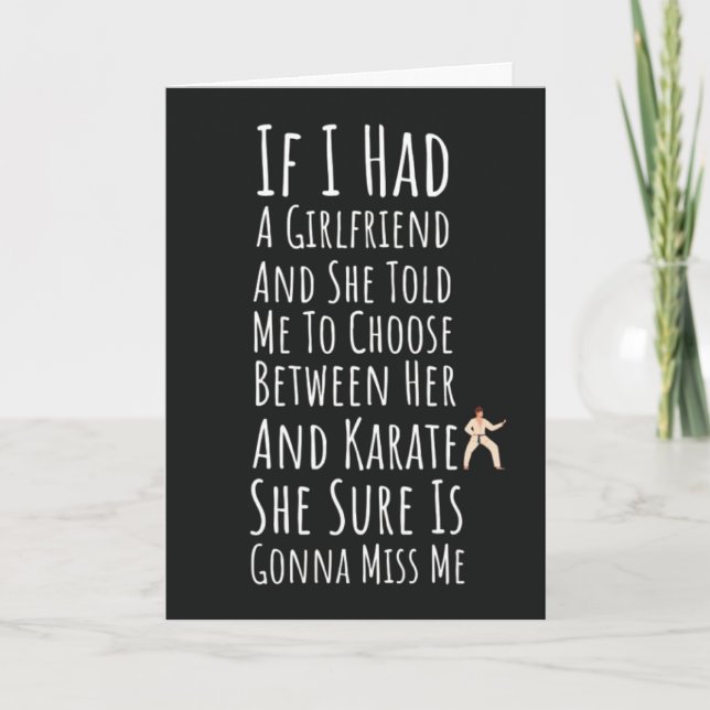 Funny Karate Men Cards Martial Arts For Him Boys Karte (Vorderseite)