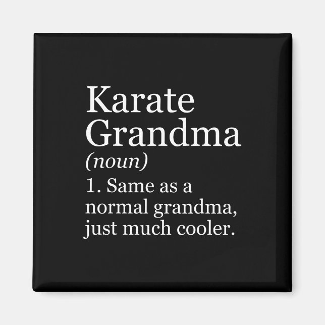 Funny Karate Shirt für Oma Karate Gran Magnet (Vorne)