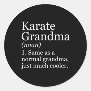 Funny Karate Shirt für Oma Karate Gran Runder Aufkleber