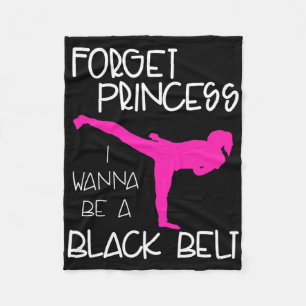Funny Karate Shirt Girl Black Belt Martial Arts Gi Fleecedecke