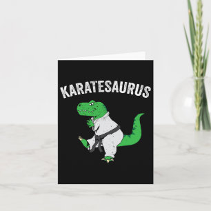 Funny Karate T Rex Dinosaur Niedlich Dino Martial Karte