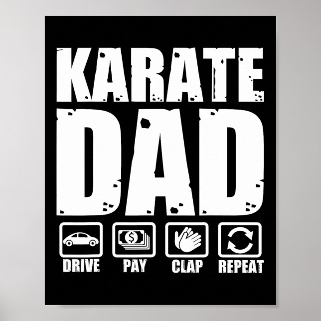 Funny Karate Vater Martial Arts Vater Spaß Väter Poster (Vorne)