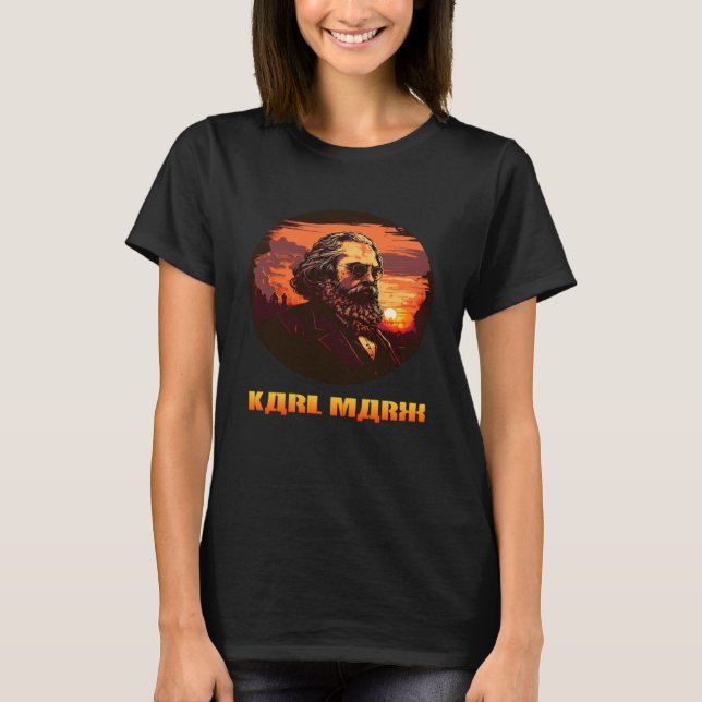 Funny Karl Marx, Socialist, Communist T-Shirt (Vorderseite)