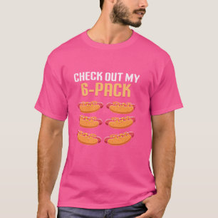 Funny Karo Out My 6-Pack Hotdog 4. Juli T-Shirt
