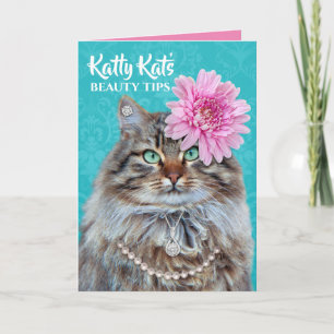 Funny Katty Kat's Geburtstag Schöne Tipps Karte