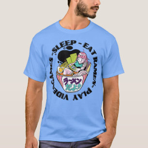 Funny Kawaii Anime Japan Ramen Gamer Girl Nerd Mot T-Shirt