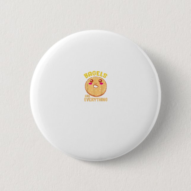 Funny Kawaii Bagel Quote Bagel Lover Button (Vorderseite)