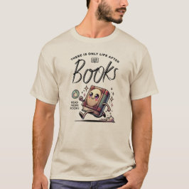 Funny Kawaii Buch mit Zitat Mehr Bücher T-Shirt