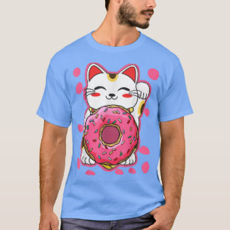 Funny Kawaii Cat Donut Japanisch Anime Girls T-Shirt