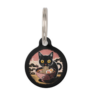 Funny Kawaii Cat Eating Ramen Noodles Niedlich Ani Haustiermarke