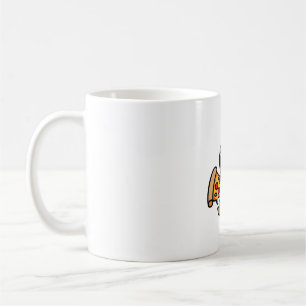 Funny Kawaii Chibi Sloth mit Pizza - Niedlicher Ca Kaffeetasse