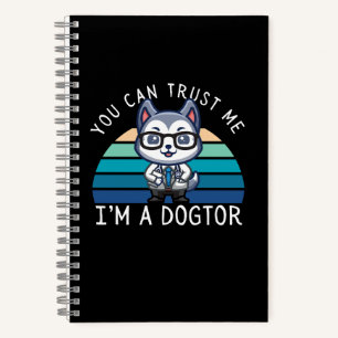 Funny Kawaii Husky Dog Doctor Notizbuch