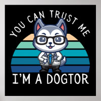 Funny Kawaii Husky Dog Doctor
