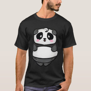 Funny Kawaii Panda Cool Schwarz-weiße Chinesische  T-Shirt