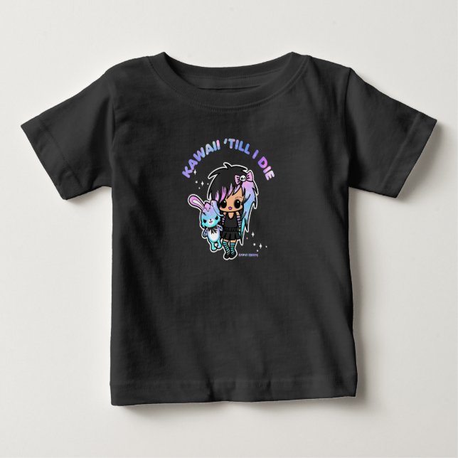 Funny Kawaii Pastel Goth Emo Gothic Chibi Anime Gi Baby T-shirt (Vorderseite)