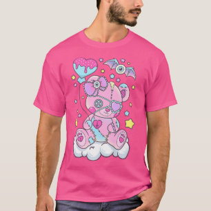 Funny Kawaii Pastel Goth Niedlich Creepy Bear Anim T-Shirt