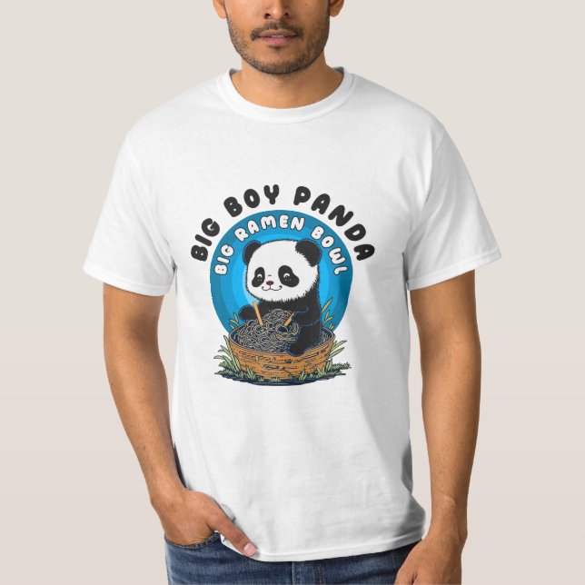 Funny Kawaii Ramen Panda T-Shirt (Vorderseite)