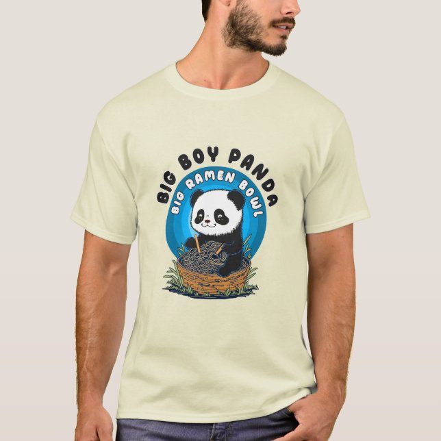 Funny Kawaii Ramen Panda T-Shirt (Vorderseite)
