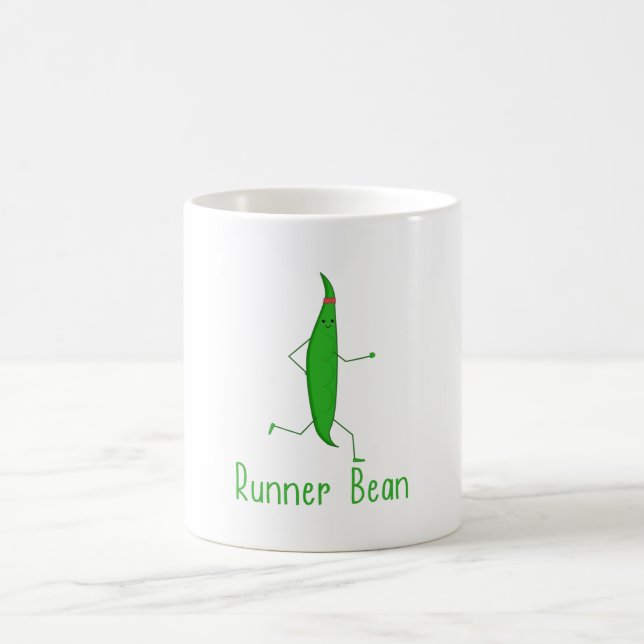 Funny Kawaii Runner Bean Graphic Running Geschenk Kaffeetasse (Mittel)