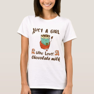Funny kawaii Schokoladenmilch-Design für Mädchen T-Shirt