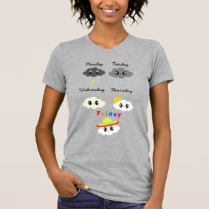 Funny Kawaii Wolken des Cartoon der Woche T-Shirt