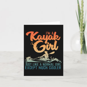 Funny Kayak Girl Art Collection Karte