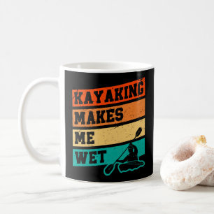 Funny Kayak Lover Kayaking Retro River Kayaker Kaffeetasse