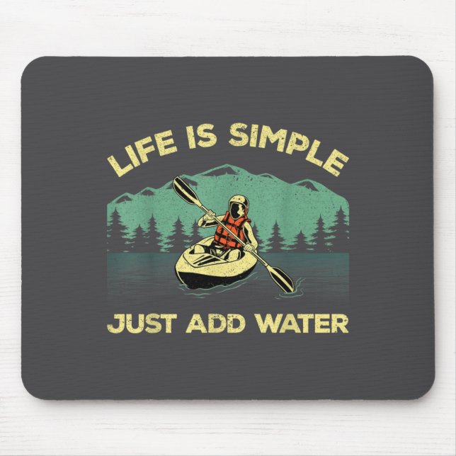 Funny Kayaking Design For Men Women Paddling Canoe Mousepad (Vorne)